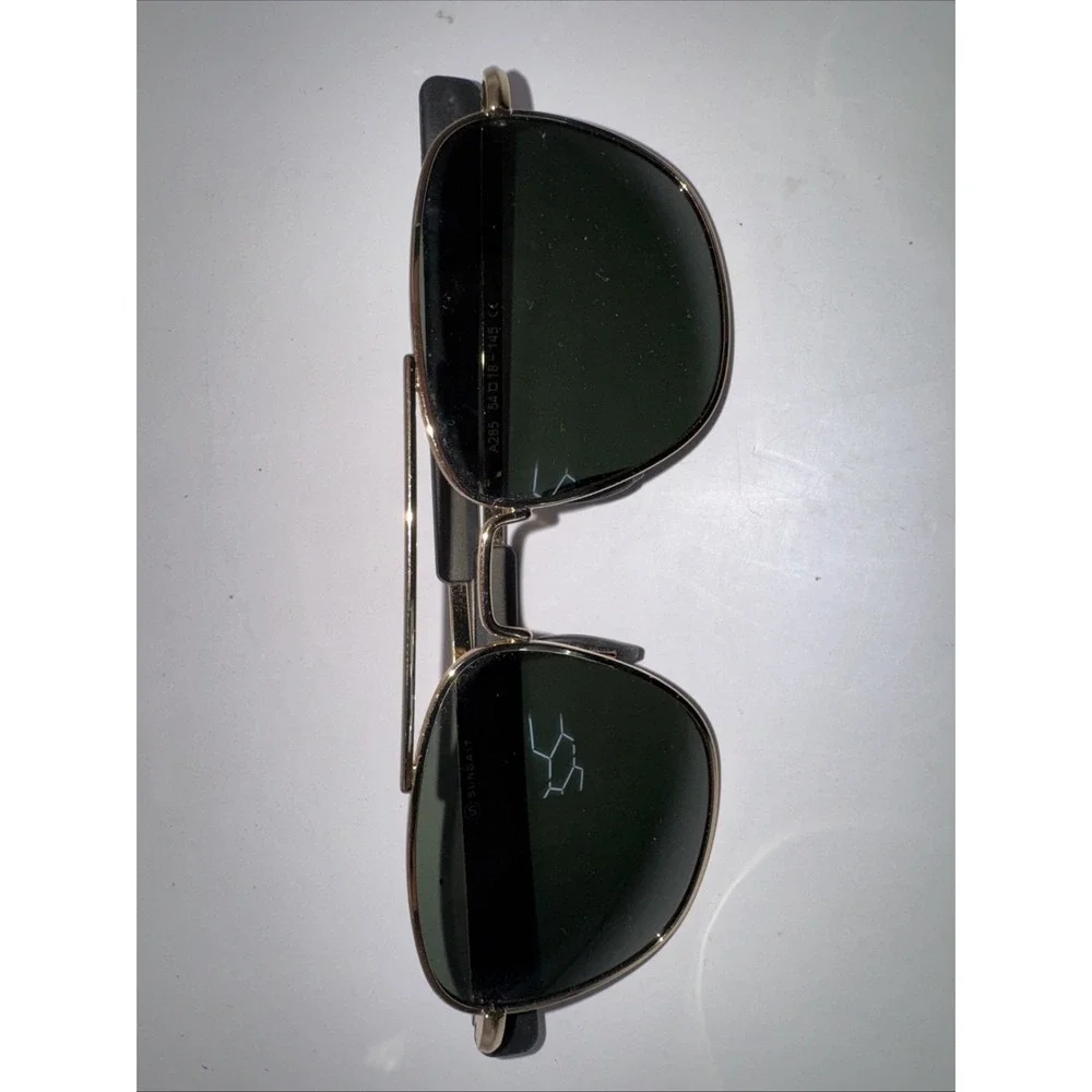 Sungait A285 54/18/145 Sunglasses Aviator Black Metal Frame With Grips S9